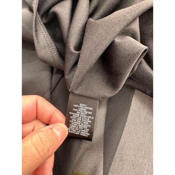 Liz Claiborne Black Long Sleeve Sheer Bow Tie Career Dress 6 Old Money Retro a - Picture 8 of 12